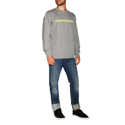 Calvin Klein pánská šedá mikina Logo - M (905)