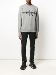 Calvin Klein pánská šedá mikina Monogram - S (P2D)