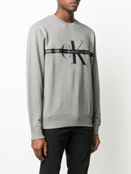 Calvin Klein pánská šedá mikina Monogram - S (P2D)