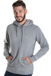 Calvin Klein pánská šedá mikina s kapucí - S (039)