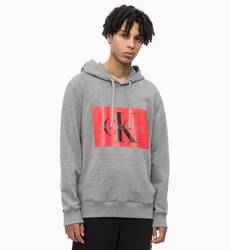 Calvin Klein pánská šedá mikina s kapucí Hoodie  - L (039)