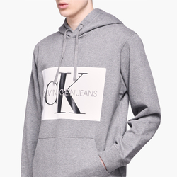 Calvin Klein pánská šedá mikina s kapucí Hoodie - L (901)