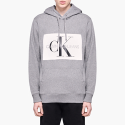 Calvin Klein pánská šedá mikina s kapucí Hoodie - L (901)