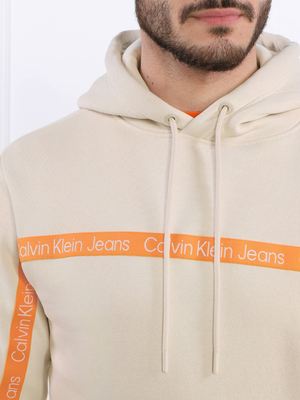 Calvin Klein pánská béžová mikina - M (ACI)