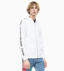 Calvin Klein pánská bílá mikina na zip - XL (112)