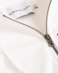 Calvin Klein pánská bílá mikina s kapucí - S (112)