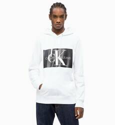 Calvin Klein pánská bílá mikina s kapucí Hoodie
