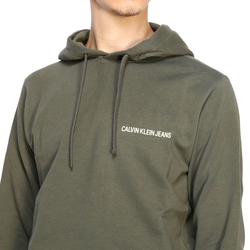 Calvin Klein pánská zelená mikina s kapucí - M (LFH)