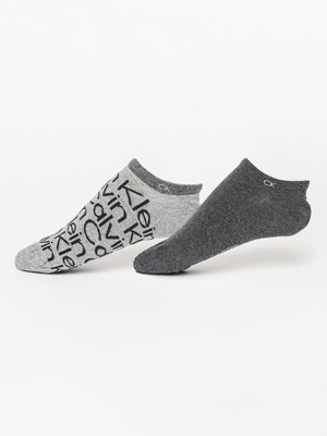 Calvin Klein pánské šedé ponožky 2 pack - 39 (004)