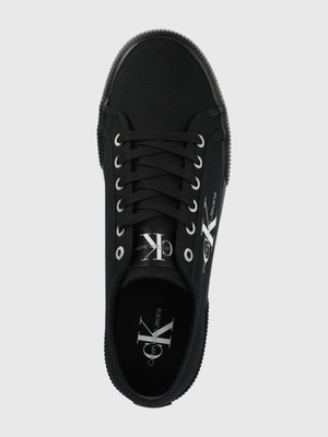 Calvin Klein pánské černé plátěné tenisky ESSENTIAL VULCANIZED 1 - 41 (0GL)