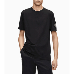 Calvin Klein pánské černé tričko Badge - S (BAE)