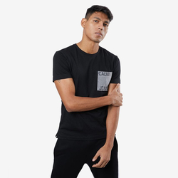 Calvin Klein pánské černé tričko Contrast Pocket