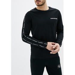 Calvin Klein pánské černé tričko s dlouhým rukávem Tape