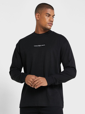 Calvin Klein pánské černé tričko Slogan - XL (BEH)