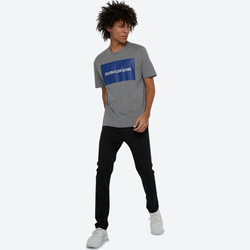 Calvin Klein pánské šedé tričko Box Logo - S (039)
