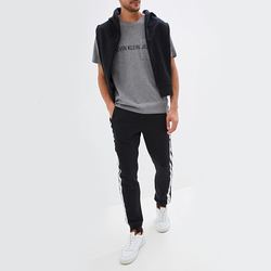 Calvin Klein pánské šedé vroubkované tričko  - S (039)