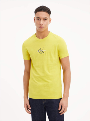 Calvin Klein pánské žluté tričko - S (ZH8)