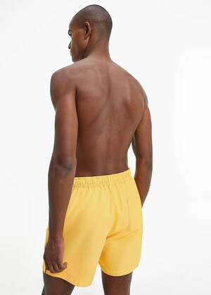 Calvin Klein pánské žluté plavky - S (ZFK)