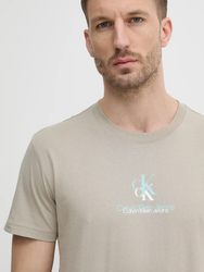 Calvin Klein pánské béžové tričko - L (PAH)