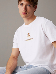 Calvin Klein pánské bílé tričko - L (YAF)