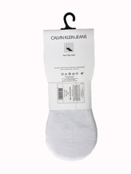 Calvin Klein bílé červené ponožky - ONESIZE (WHITE)