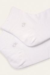 Calvin Klein pánské bílé ponožky 2 pack - 39/42 (002)