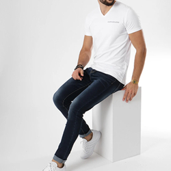 Calvin Klein pánské bílé tričko - XL (112)