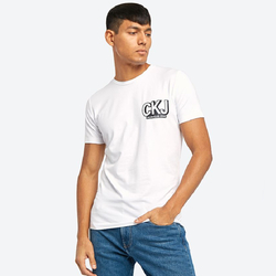 Calvin Klein pánské bílé tričko Graphic - XL (112)