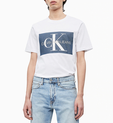 Calvin Klein pánské bílé tričko Icon - XL (112)