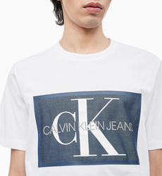 Calvin Klein pánské bílé tričko Icon - XL (112)
