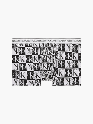 Calvin Klein pánské bíločerné boxerky - M (5UW)