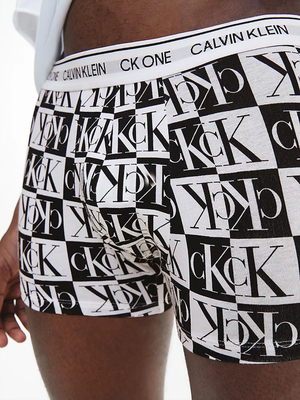 Calvin Klein pánské bíločerné boxerky - M (5UW)