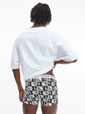 Calvin Klein pánské bíločerné boxerky - M (5UW)