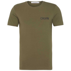 Calvin Klein pánské khaki tričko Stretch - XXL (LFH)