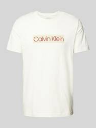 Calvin Klein pánské krémové tričko - L (YAS)