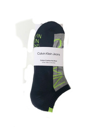 Calvin Klein pánské černošedé ponožky 3 pack - ONESIZE (001)