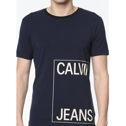 Calvin Klein pánské tmavě modré tričko Column - L (402)