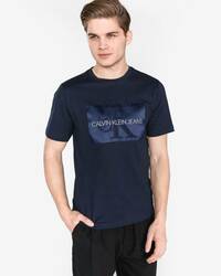 Calvin Klein pánské tmavě modré tričko Logo - XL (402)