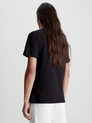 Calvin Klein pánské černé tričko COLORED ADDRESS SMALL BOX - L (BEH)