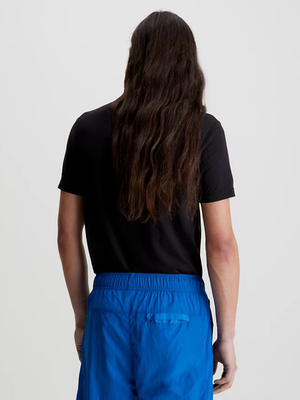 Calvin Klein pánské černé tričko LOGO TAB - S (BEH)