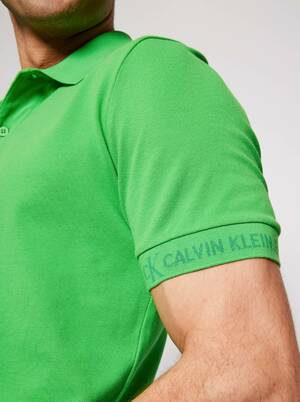 Calvin Klein pánské zelené polo triko - L (LYQ)