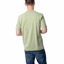 Calvin Klein pánské zelené tričko Badge - M (L9A)