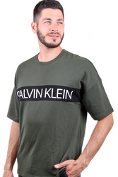 Calvin Klein pánské zelené tričko Logo - XL (FDX)