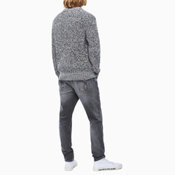 Calvin Klein pánský černobílý melírovaný svetr - M (112)