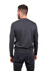 Calvin Klein pánský šedý svetr s logem - XL (020)