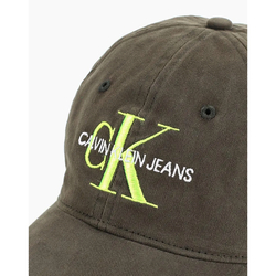 Calvin Klein pánská zelená kšiltovka Monogram - OS (328)