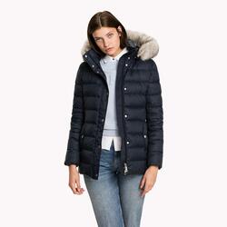 Tommy Hilfiger dámská tmavě modrá péřová bunda