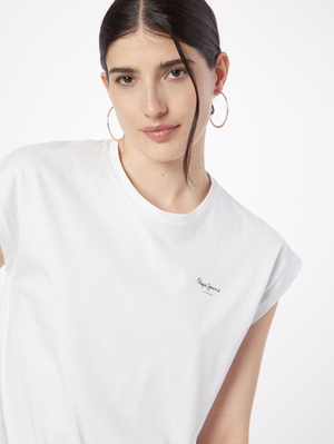 Pepe Jeans dámské bílé tričko BLOOM - S (800)