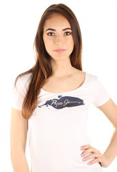 Pepe Jeans dámské bílé tričko Violeta - S (803)