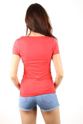 Pepe Jeans dámské červené tričko  - XS (258)